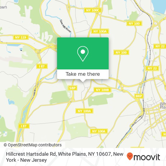 Hillcrest Hartsdale Rd, White Plains, NY 10607 map