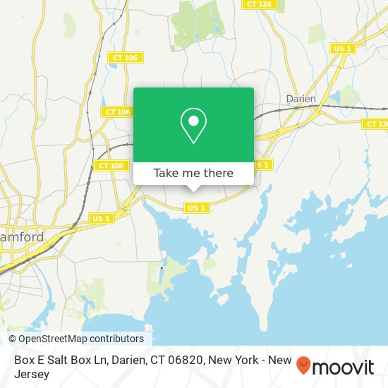 Mapa de Box E Salt Box Ln, Darien, CT 06820