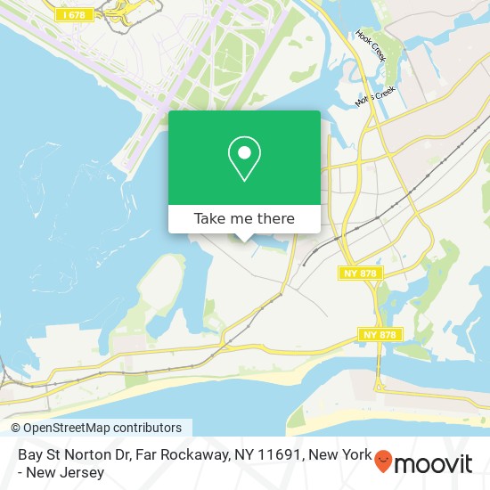 Mapa de Bay St Norton Dr, Far Rockaway, NY 11691