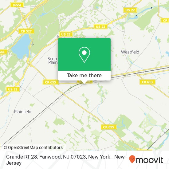 Mapa de Grande RT-28, Fanwood, NJ 07023