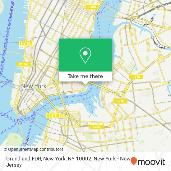 Mapa de Grand and FDR, New York, NY 10002