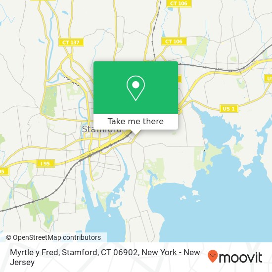 Mapa de Myrtle y Fred, Stamford, CT 06902