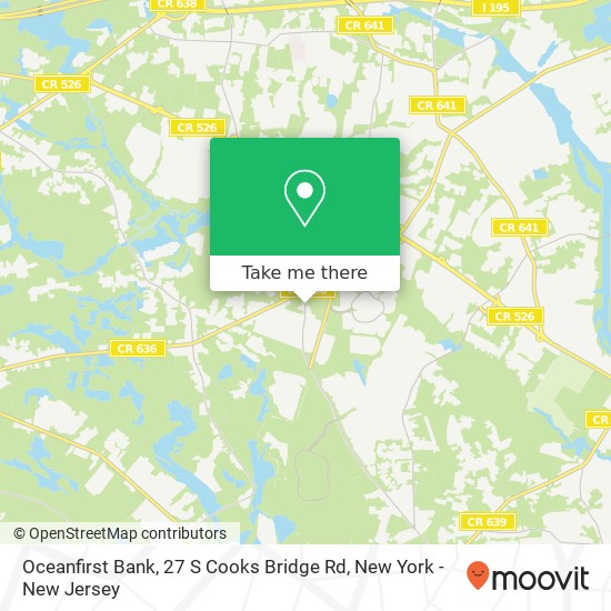 Oceanfirst Bank, 27 S Cooks Bridge Rd map