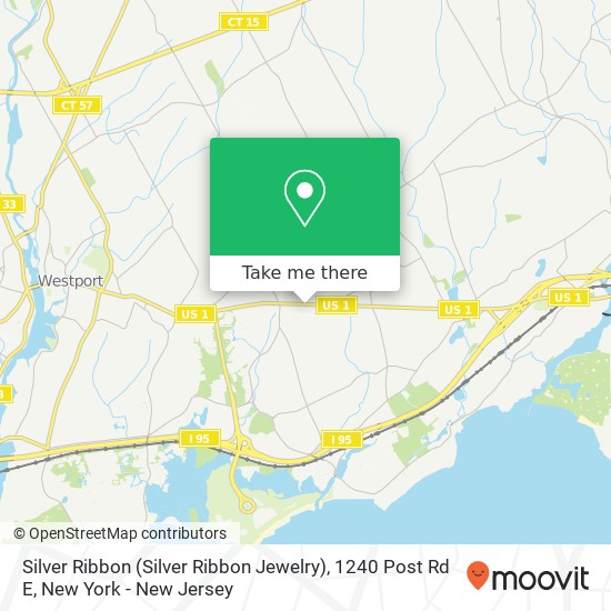 Mapa de Silver Ribbon (Silver Ribbon Jewelry), 1240 Post Rd E