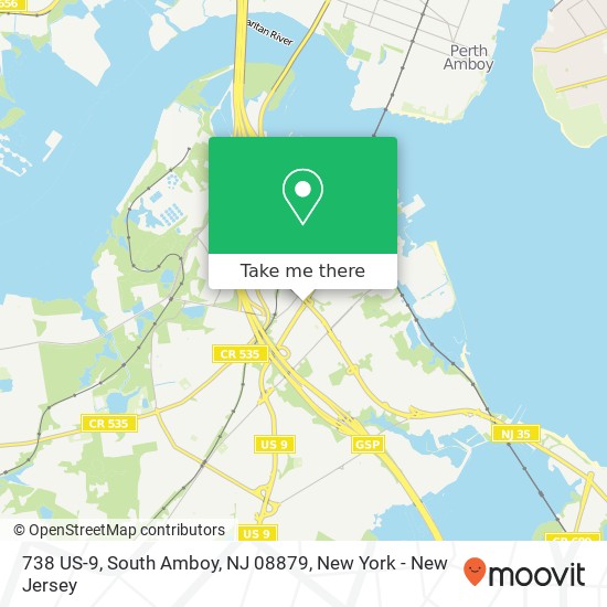 Mapa de 738 US-9, South Amboy, NJ 08879