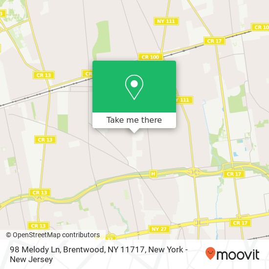 98 Melody Ln, Brentwood, NY 11717 map