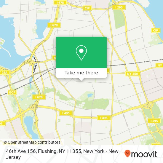 Mapa de 46th Ave 156, Flushing, NY 11355