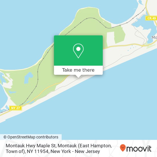 Montauk Hwy Maple St, Montauk (East Hampton, Town of), NY 11954 map