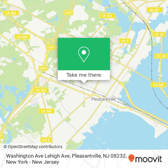 Mapa de Washington Ave Lehigh Ave, Pleasantville, NJ 08232