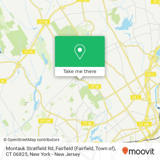 Mapa de Montauk Stratfield Rd, Fairfield (Fairfield, Town of), CT 06825