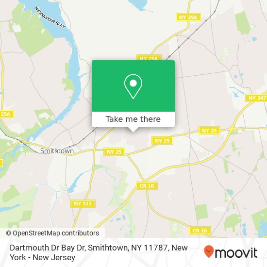 Dartmouth Dr Bay Dr, Smithtown, NY 11787 map