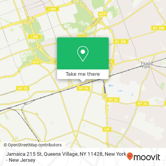 Mapa de Jamaica 215 St, Queens Village, NY 11428