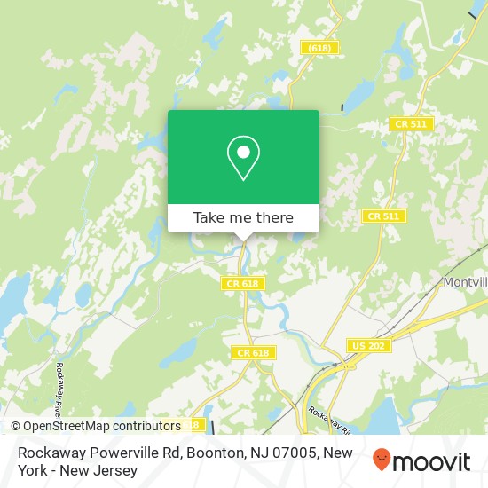 Mapa de Rockaway Powerville Rd, Boonton, NJ 07005