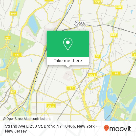 Strang Ave E 233 St, Bronx, NY 10466 map