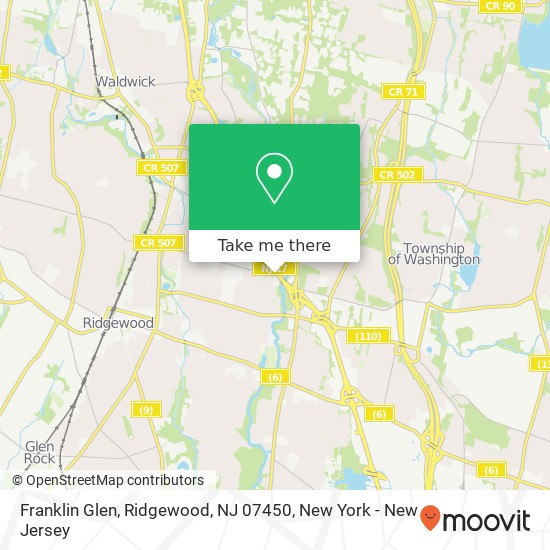 Mapa de Franklin Glen, Ridgewood, NJ 07450