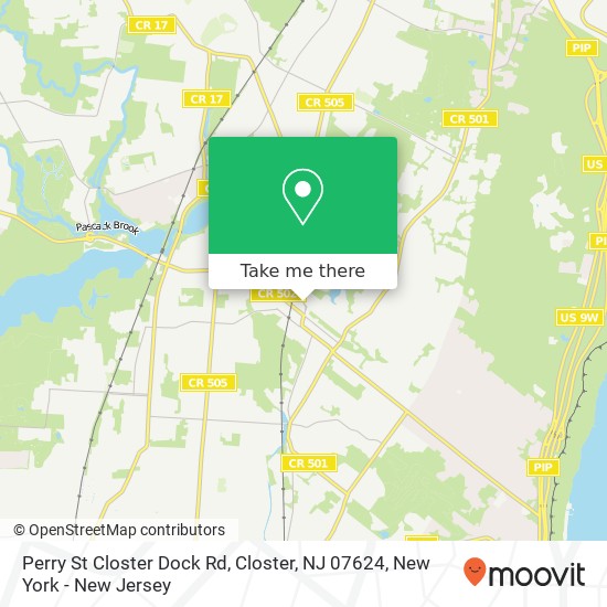 Mapa de Perry St Closter Dock Rd, Closter, NJ 07624