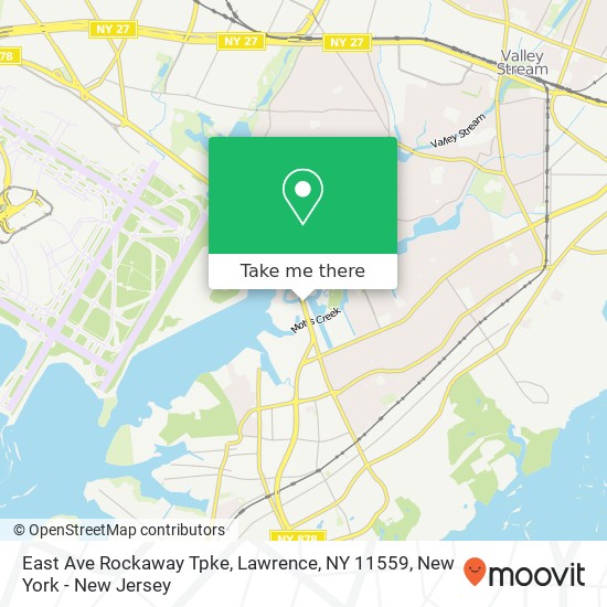 Mapa de East Ave Rockaway Tpke, Lawrence, NY 11559