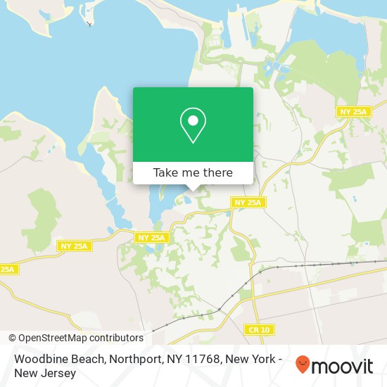 Mapa de Woodbine Beach, Northport, NY 11768