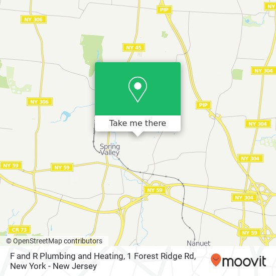 F and R Plumbing and Heating, 1 Forest Ridge Rd map