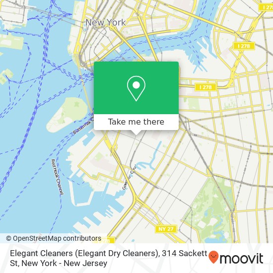 Mapa de Elegant Cleaners (Elegant Dry Cleaners), 314 Sackett St