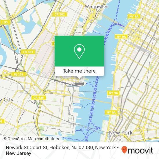 Newark St Court St, Hoboken, NJ 07030 map