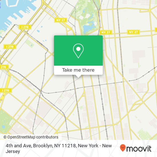 Mapa de 4th and Ave, Brooklyn, NY 11218
