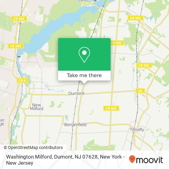 Washington Milford, Dumont, NJ 07628 map