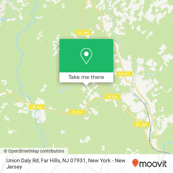 Mapa de Union Daly Rd, Far Hills, NJ 07931