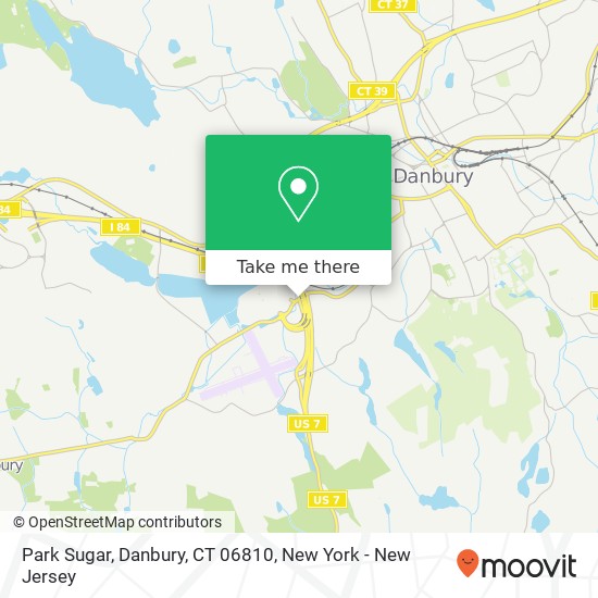 Mapa de Park Sugar, Danbury, CT 06810