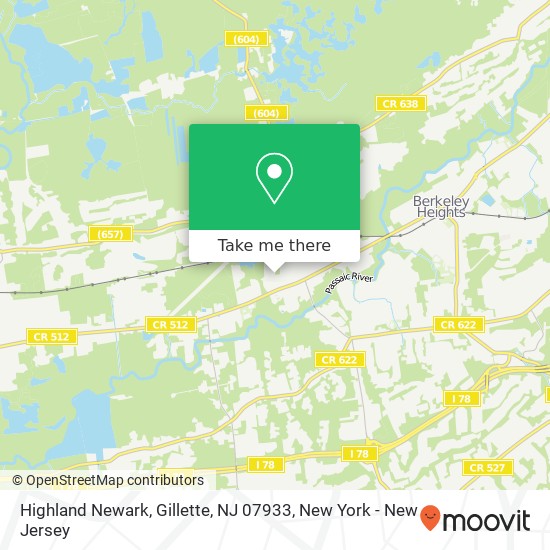 Mapa de Highland Newark, Gillette, NJ 07933
