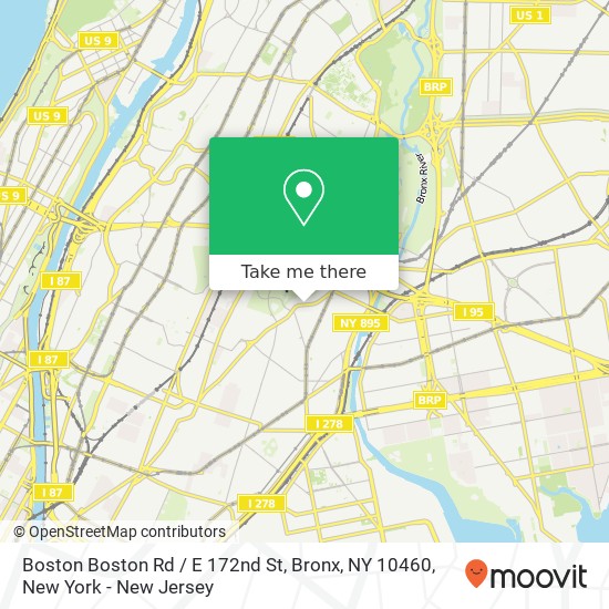 Boston Boston Rd / E 172nd St, Bronx, NY 10460 map