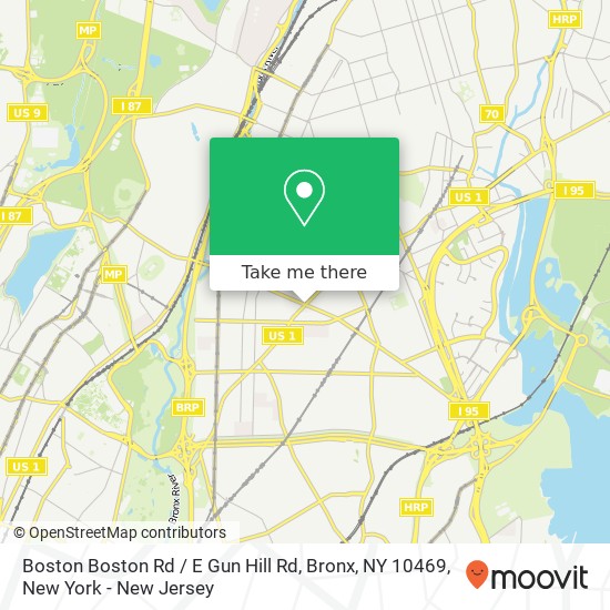 Mapa de Boston Boston Rd / E Gun Hill Rd, Bronx, NY 10469