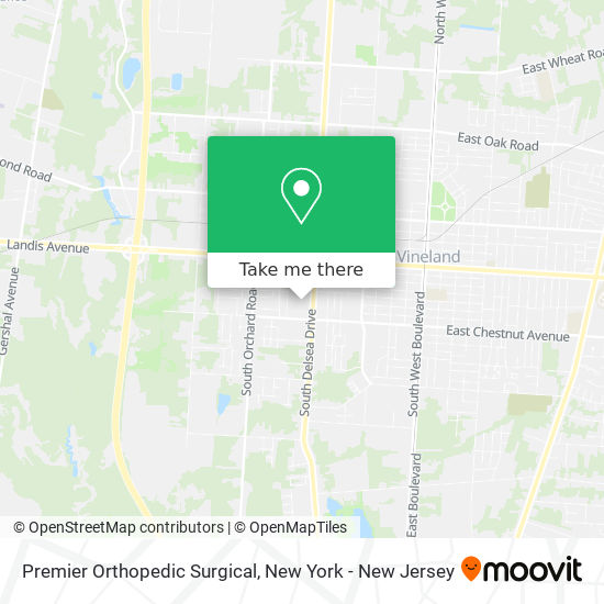 Premier Orthopedic Surgical map