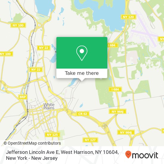 Mapa de Jefferson Lincoln Ave E, West Harrison, NY 10604