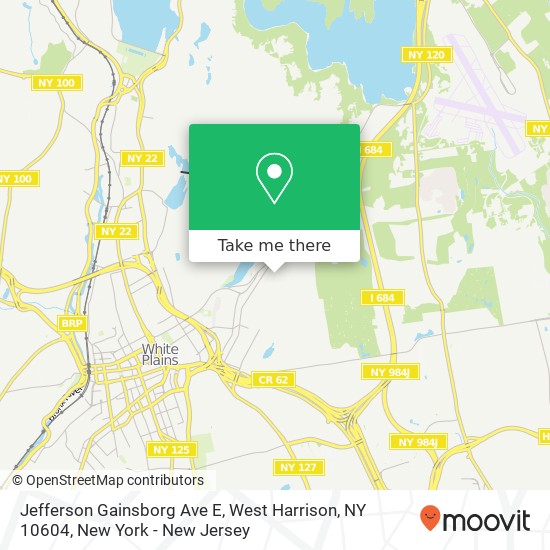 Jefferson Gainsborg Ave E, West Harrison, NY 10604 map