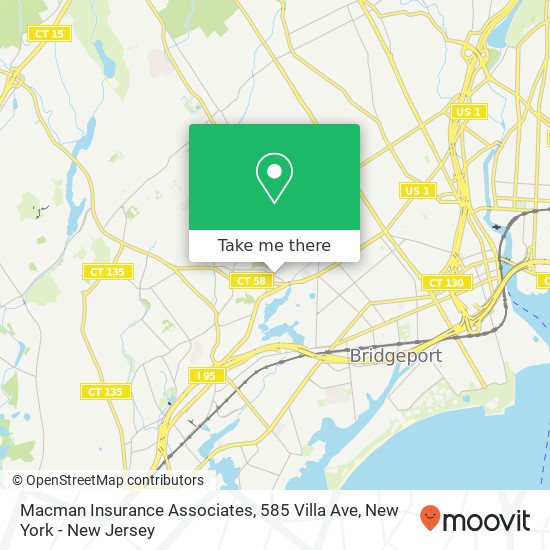 Mapa de Macman Insurance Associates, 585 Villa Ave