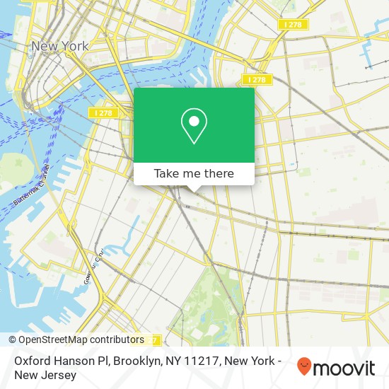 Mapa de Oxford Hanson Pl, Brooklyn, NY 11217