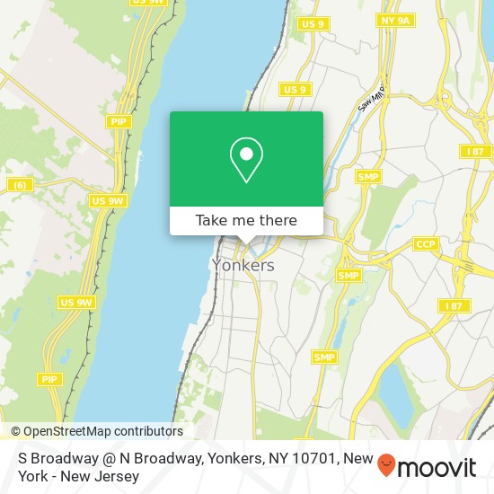 S Broadway @ N Broadway, Yonkers, NY 10701 map