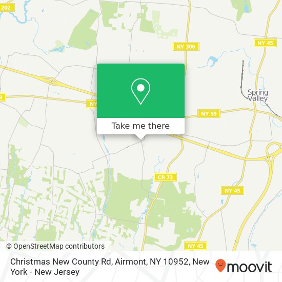 Mapa de Christmas New County Rd, Airmont, NY 10952