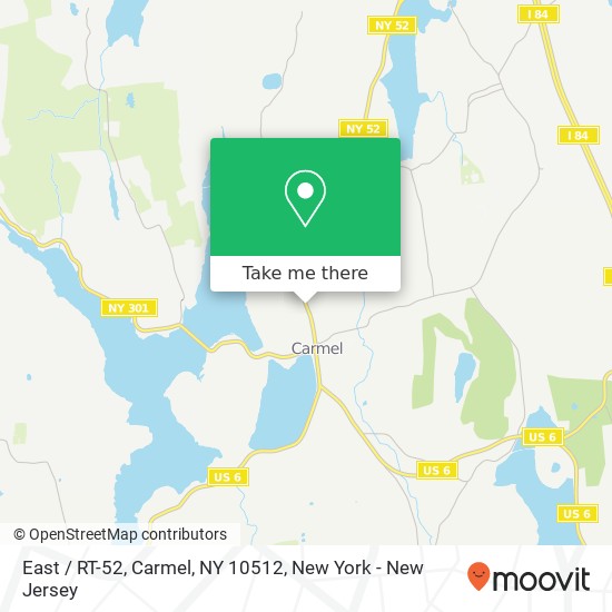 Mapa de East / RT-52, Carmel, NY 10512