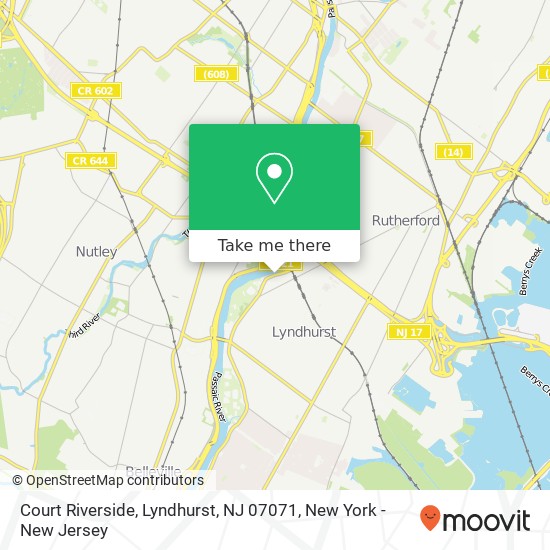 Mapa de Court Riverside, Lyndhurst, NJ 07071