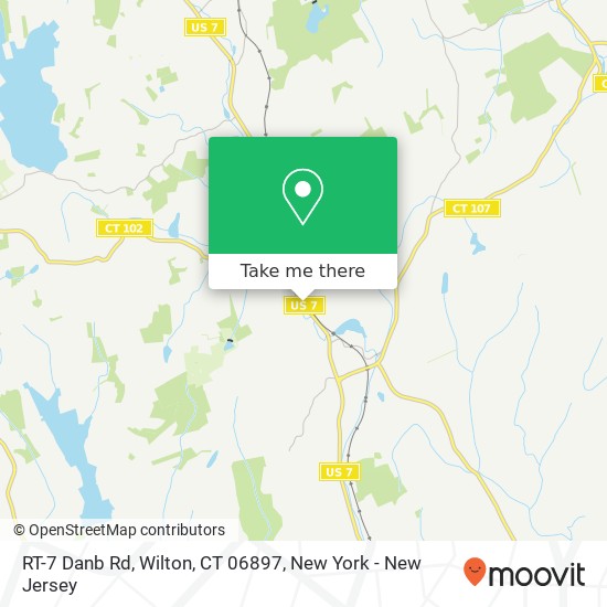 Mapa de RT-7 Danb Rd, Wilton, CT 06897