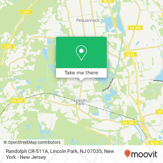 Randolph CR-511A, Lincoln Park, NJ 07035 map