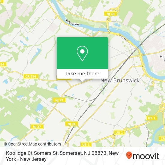 Mapa de Koolidge Ct Somers St, Somerset, NJ 08873