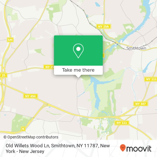 Mapa de Old Willets Wood Ln, Smithtown, NY 11787