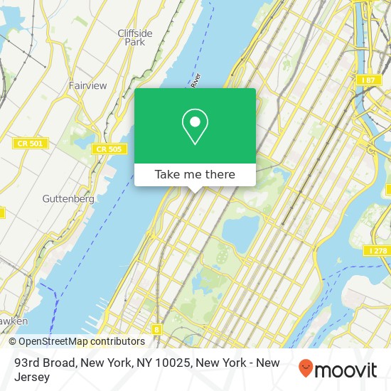 Mapa de 93rd Broad, New York, NY 10025