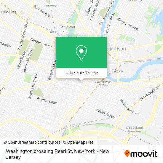 Mapa de Washington crossing Pearl St