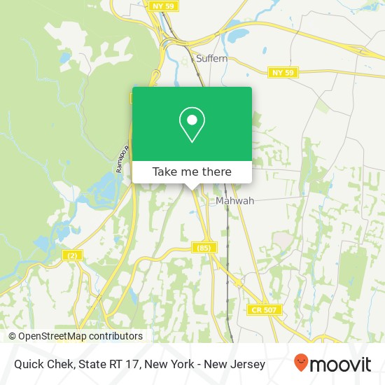 Mapa de Quick Chek, State RT 17