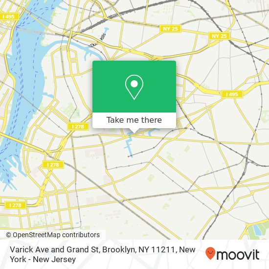 Mapa de Varick Ave and Grand St, Brooklyn, NY 11211