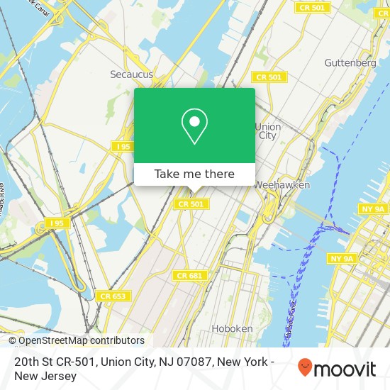 20th St CR-501, Union City, NJ 07087 map